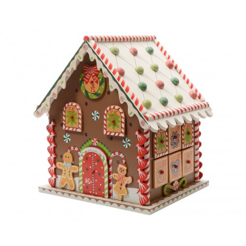 Advent calendar mdf gingerbread house