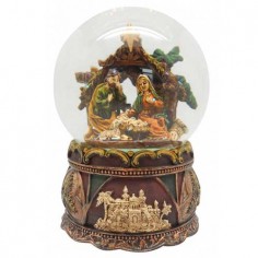 Gliter globe Nativity crib...