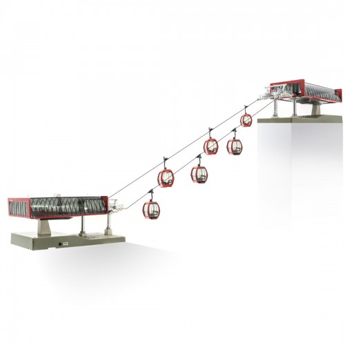 Ski Lift H0 Red Black 1:87