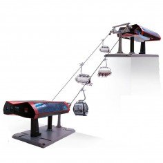 Ski Lift Prof Black/Red 1:32