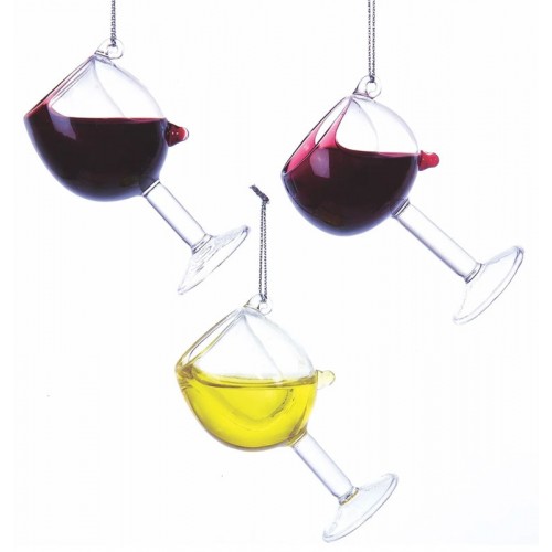 2.5-2.75"GLASS WINE GLASS ORN 3/ASS