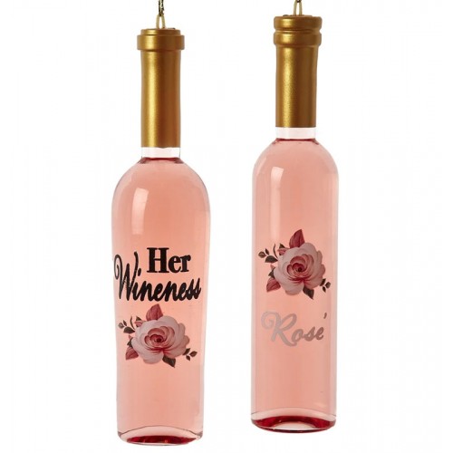 5.5"GLASS ROSE WINE BOTTLE