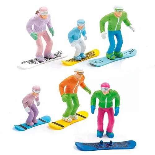 Figurines Standing Snowboard 6Pc 1:32