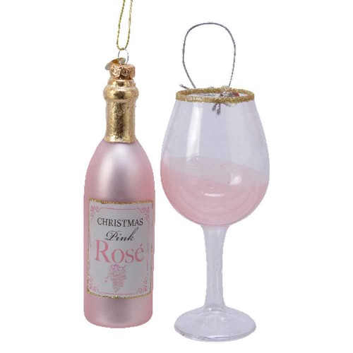 Rose wine ornament