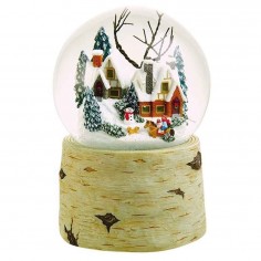 Snow globe riding children...