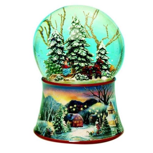 Water globe sleigh 10cm