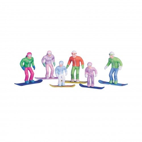 Figurines Standing Snowboard - 6Pc